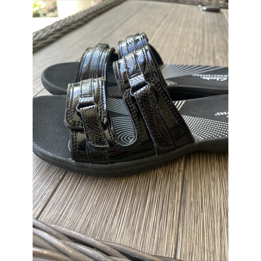 Clarks Cloudsteppers Breeze Piper Slide Sandals Women's Blk Slip-On Comfort - 9M - Picture 11 of 11